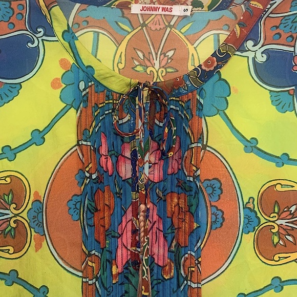 New Johnny Was Valeni Silk Georgette Top Sz S - Picture 11 of 16